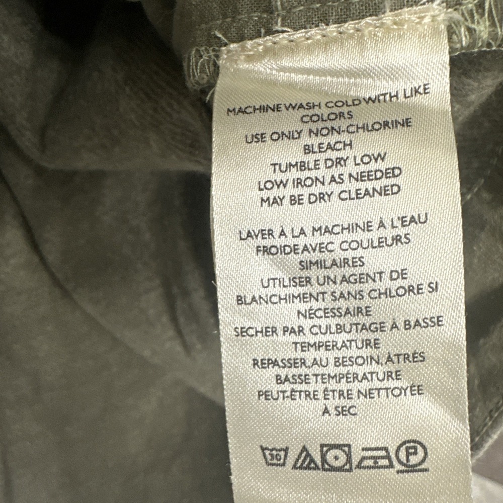 Free People We the Free Size Small Peached Twill Relax Shirt Jacket Green Combo - Picture 8 of 13